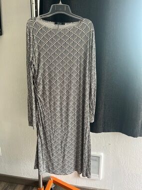 Yala Fan-Print Long Sleeve Dress size XL